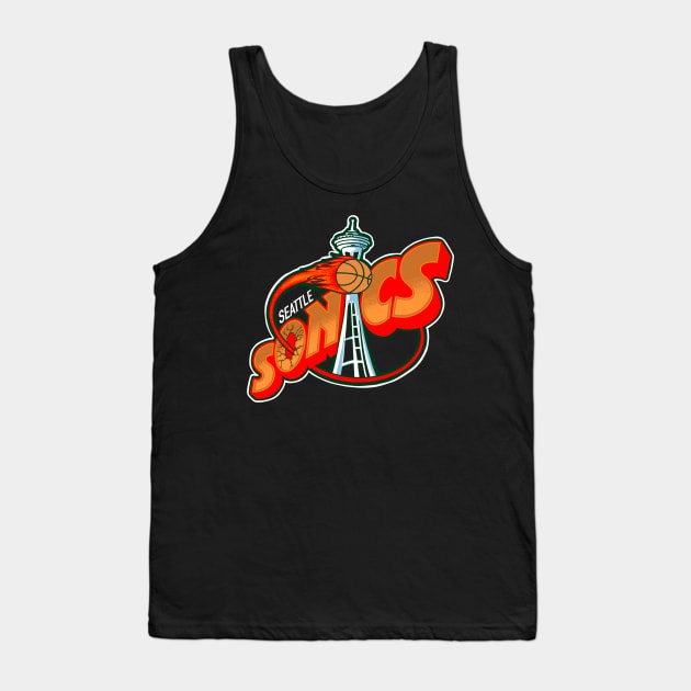 Seattle SuperSonics Tank Top by asterami